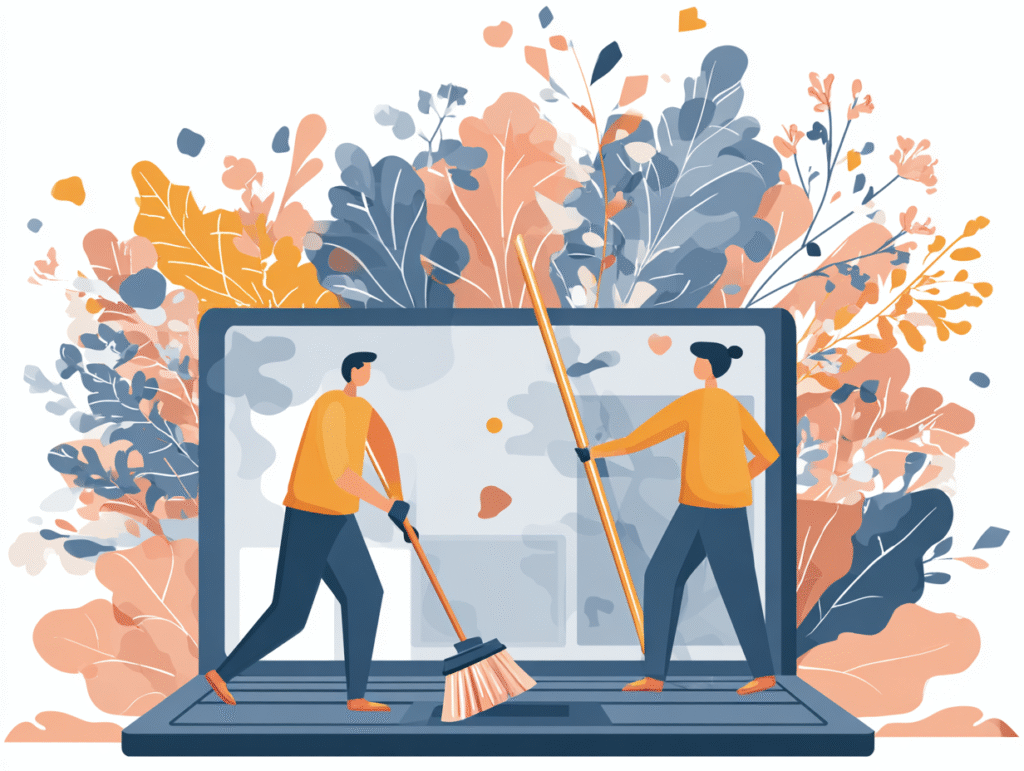 Cleaning a computer hardive